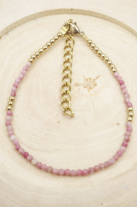 Armband 2mm pink Turmalin
