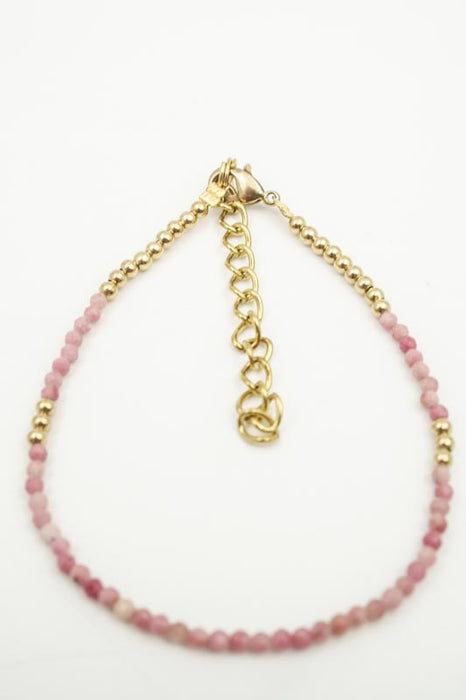 Armband 2mm pink Turmalin
