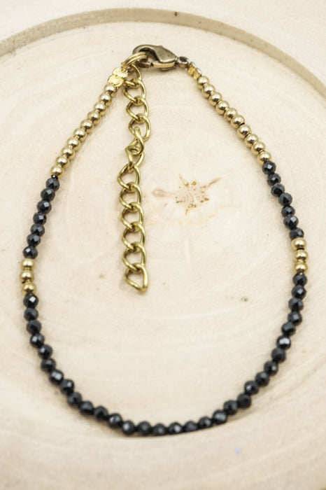Armband 2mm Obsidian