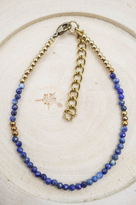 Armband 2mm Lapis Lazuli