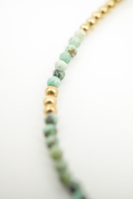 Bracelet 2mm turquoise africaine