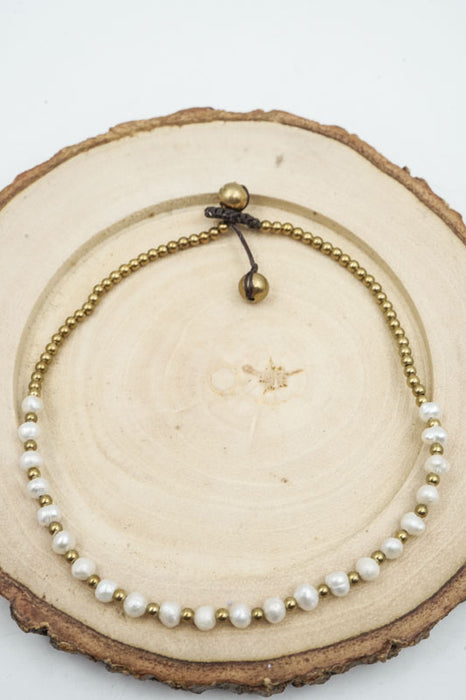 Fusskette 3mm Perlen