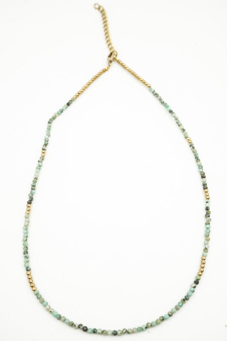 Kette 2mm afrikanischer Türkis