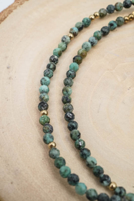 Collier 3mm Turquoise Africaine