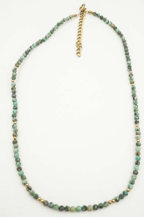 Collier 3mm Turquoise Africaine