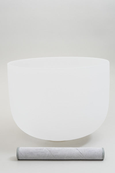 Klangschale Kristallquarz mit Klöppel 30cm