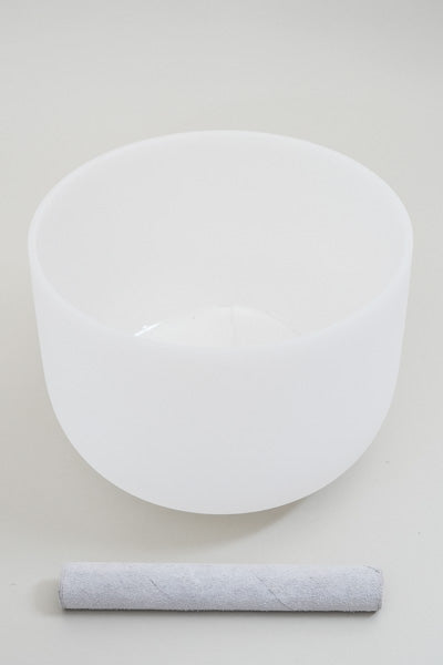 Klangschale Kristallquarz mit Klöppel 25cm