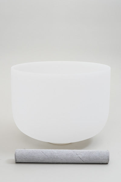 Klangschale Kristallquarz mit Klöppel 25cm