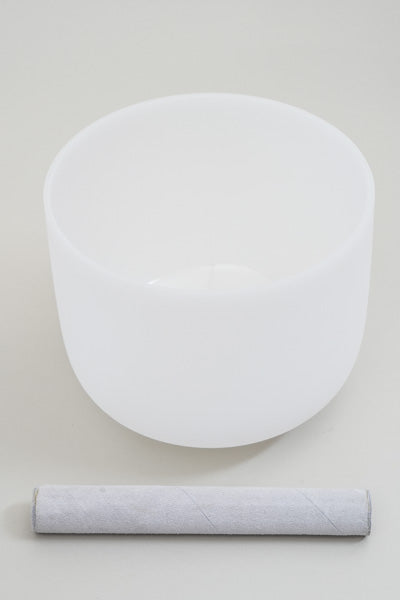 Klangschale Kristallquarz mit Klöppel 20cm