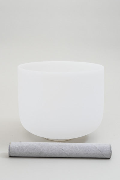 Klangschale Kristallquarz mit Klöppel 20cm