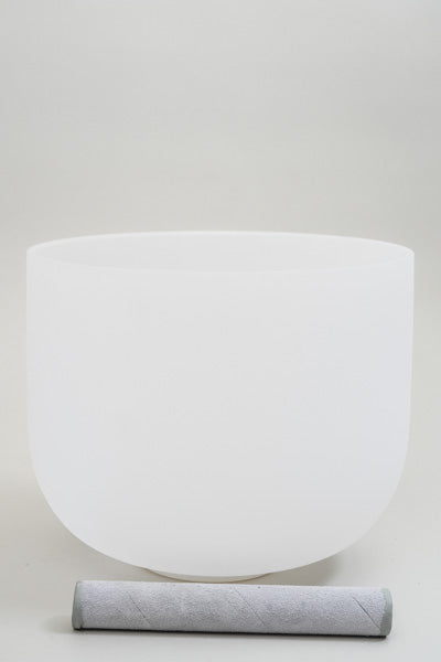 Klangschale Kristallquarz mit Klöppel 28cm
