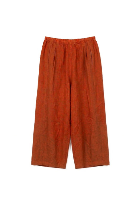 Pantalon en lin 7/8 rouille - Taille unique