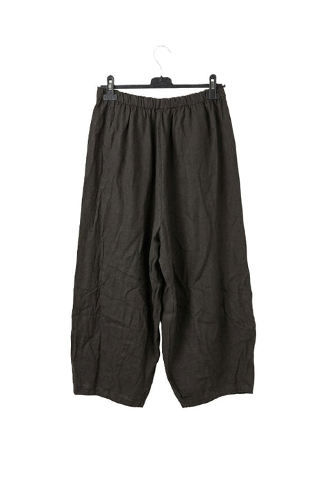 Pantalon en lin 7/8 noir - Taille unique
