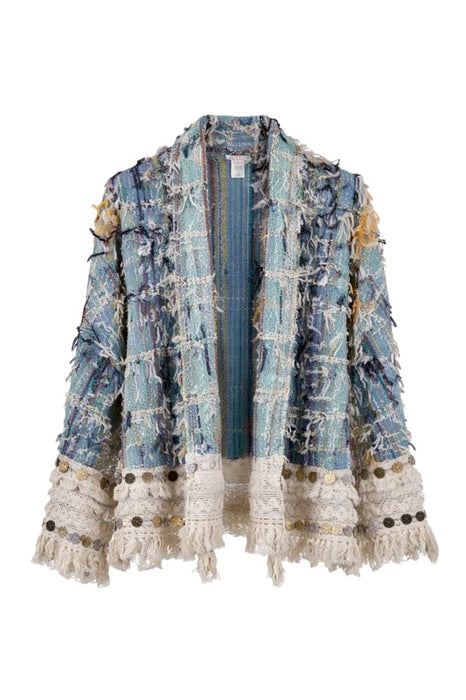 Jacke Baumwolle hellblau/beige/gelb - One Size