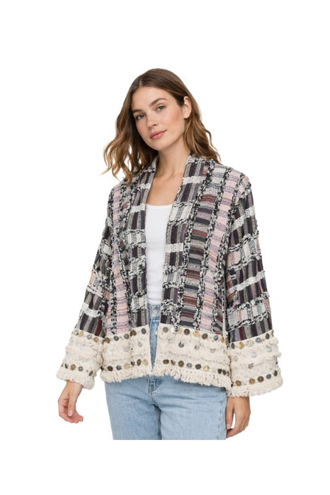 Jacket Cotton beige/black/pink/multicolor - One Size