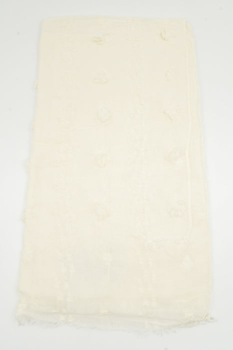 Cotton scarf light yellow 80x180cm