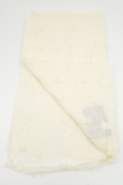 Cotton scarf light yellow 80x180cm