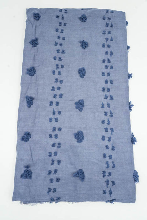 Baumwollschal blau 80x180cm