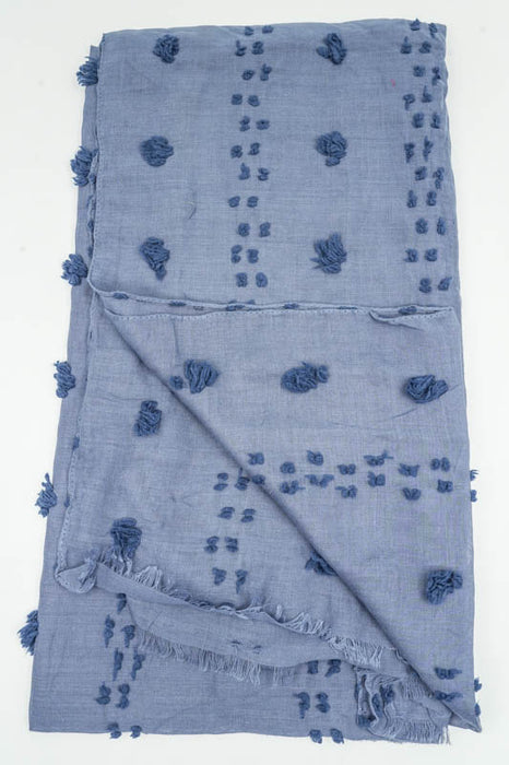 Baumwollschal blau 80x180cm