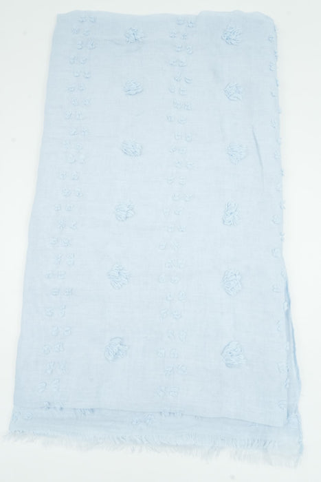 Cotton scarf baby blue 80x180cm