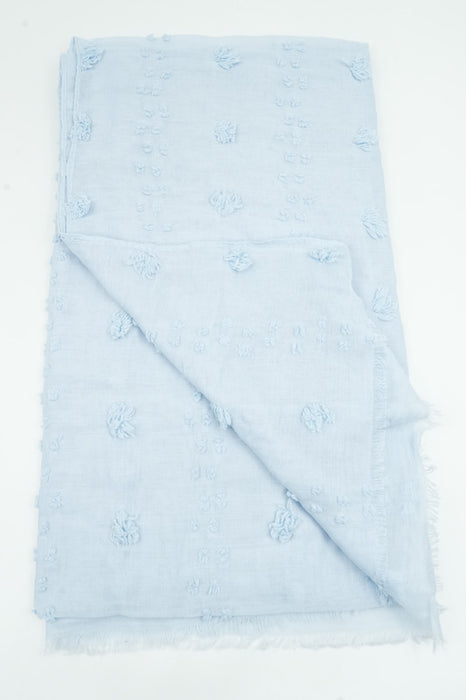 Cotton scarf baby blue 80x180cm