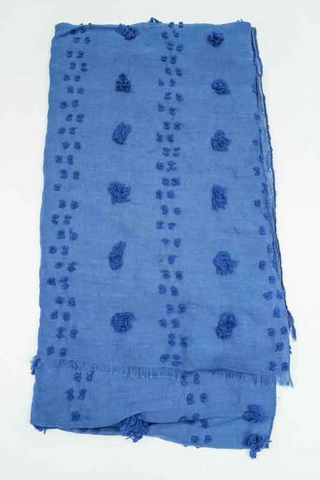 Baumwollschal marineblau 80x180cm