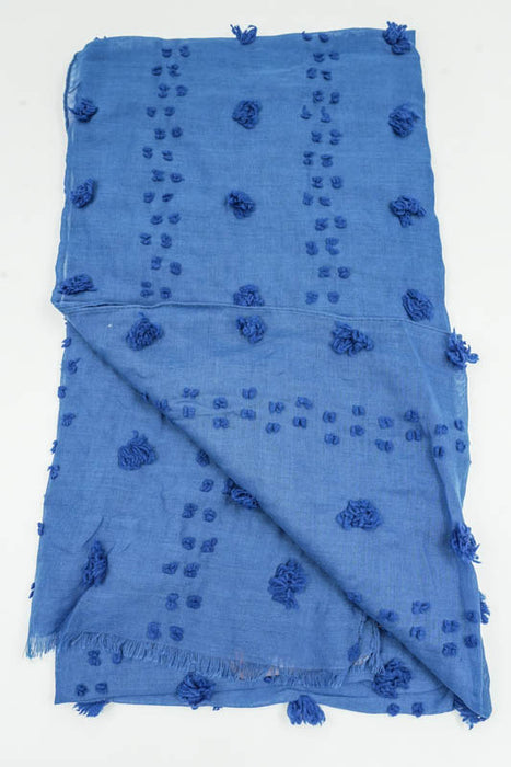Baumwollschal marineblau 80x180cm