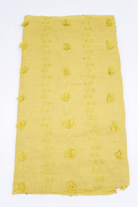 Baumwollschal senfgelb 80x180cm