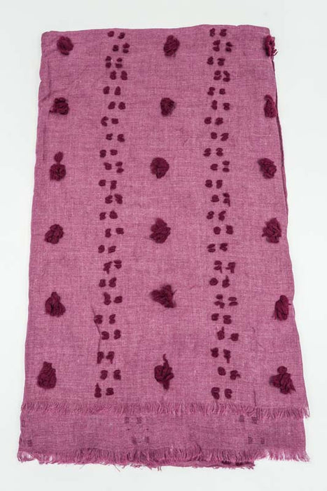 Cotton scarf bordeaux 80x180cm