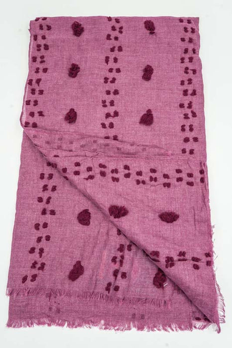 Cotton scarf bordeaux 80x180cm
