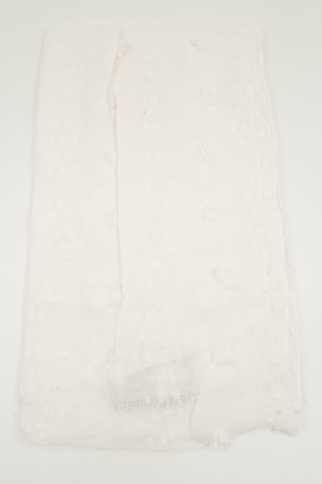 Cotton scarf white 80x180cm