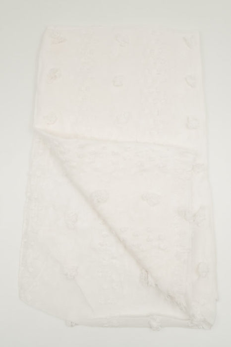 Cotton scarf white 80x180cm