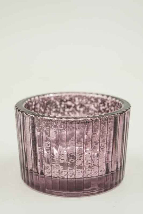 Windlicht Glas lila 5.5x5.5x3.5cm