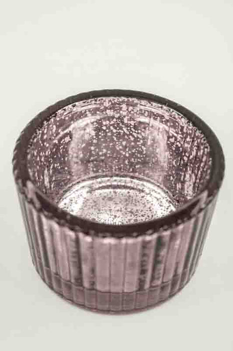 Windlicht Glas lila 5.5x5.5x3.5cm