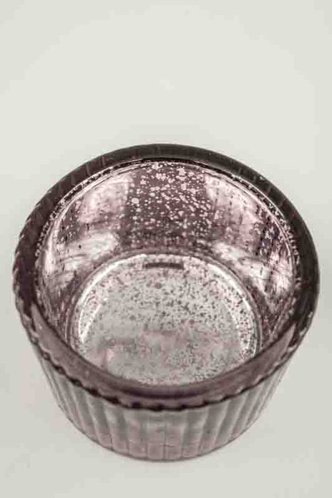Windlicht Glas lila 5.5x5.5x3.5cm