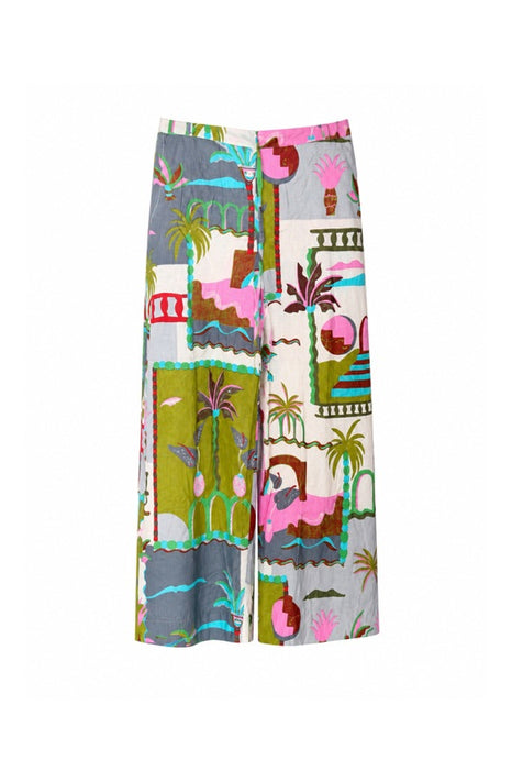 Pants cotton blue/green/pink/white/multicolor - One Size