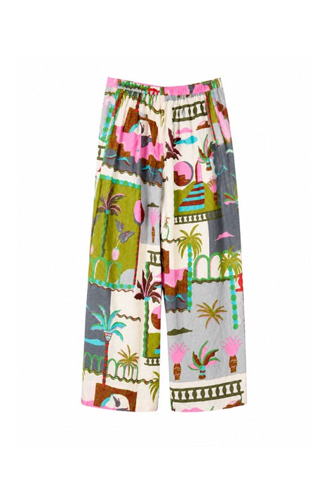 Pants cotton blue/green/pink/white/multicolor - One Size