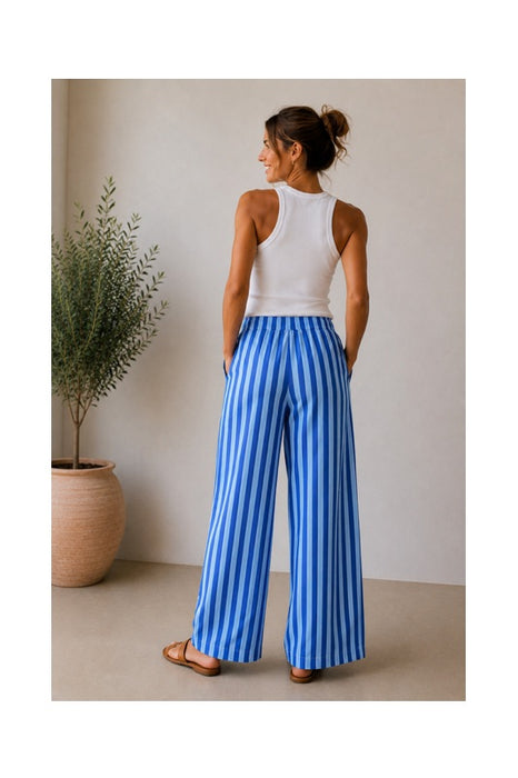 Hose Baumwolle hellblau/dunkelblau - One Size