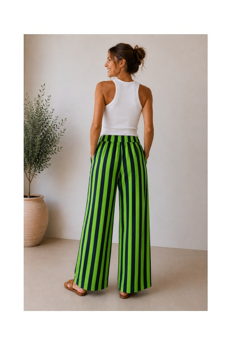 Hose Baumwolle dunkelblau/grün - One Size