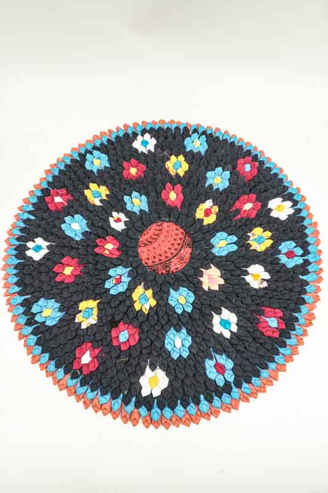 Carpet round bamboo assorted 50 cm