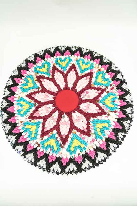 Teppich rund Bambus assortiert 50 cm