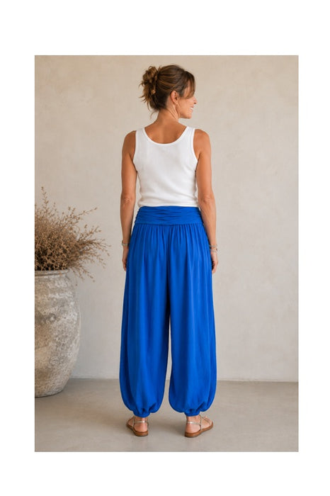 IMAGE_MANQUANT_ENCORE_Pantalon Sarouel Viscose bleu roi - Taille Unique