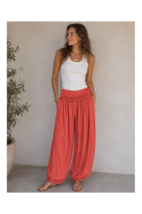Harem Trousers Viscose Cinnamon - One Size