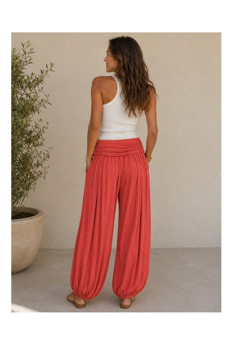 Harem Trousers Viscose Cinnamon - One Size