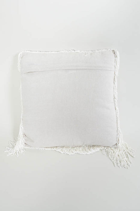 Coussin décoratif en velours de coton bleu avec œil 45x45cm