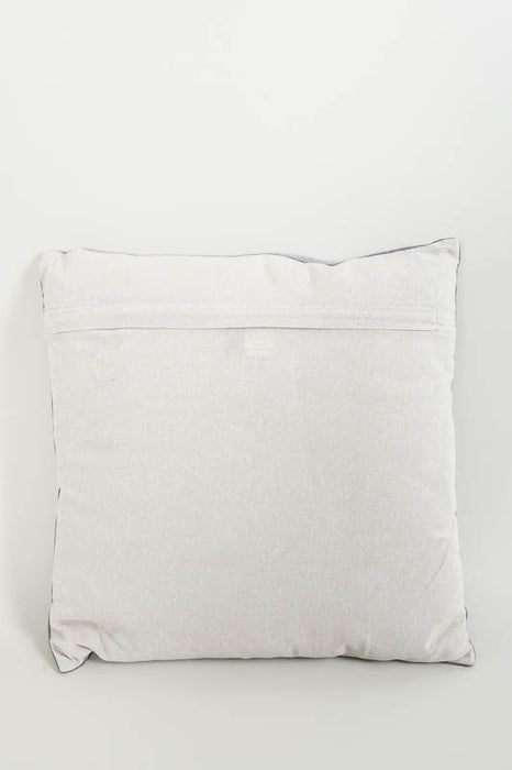 Decorative cushion blue cotton velvet with dove of peace 45x45cm
