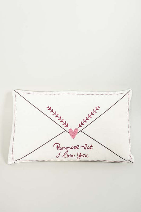 Coussin décoratif en velours de coton beige, enveloppe de lettre, 30 x 50 cm