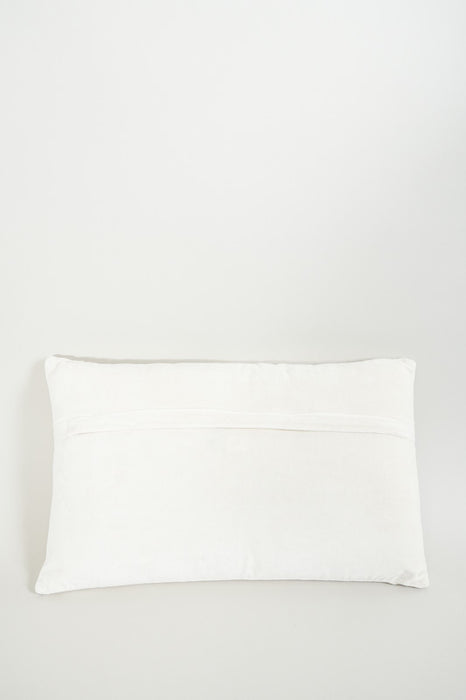 Coussin décoratif en velours de coton beige, enveloppe de lettre, 30 x 50 cm