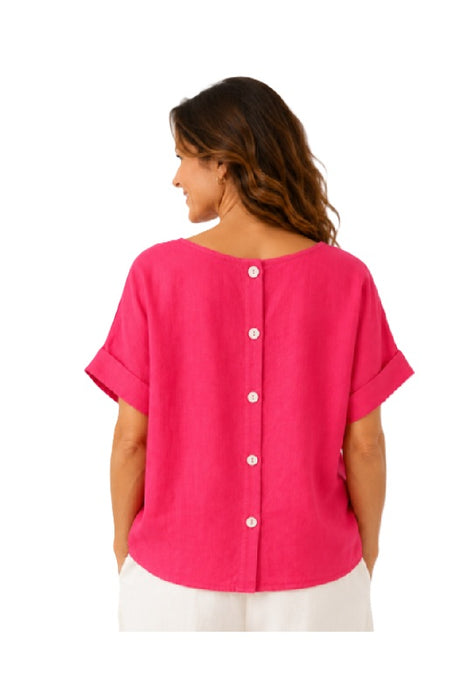 Leinentop fuchsia - One Size