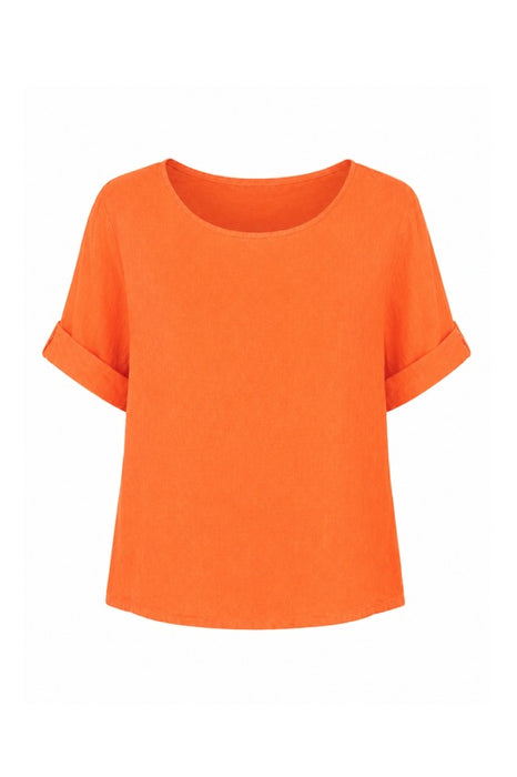 Leinentop orange - One Size